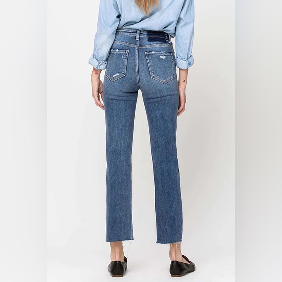 Flying Monkey Super High-Rise Straight Ankle Jeans - Picture 2 of 5